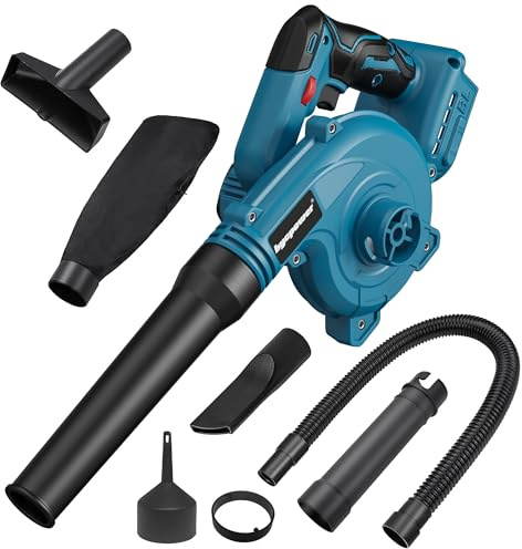 Souffleur à feuilles sans fil pour système Bosch Professional 18 V, batterie, souffleur à feuilles manuel électrique 2 en 1 et aspirateur, convient pour le déneigement des allées, terrasses et