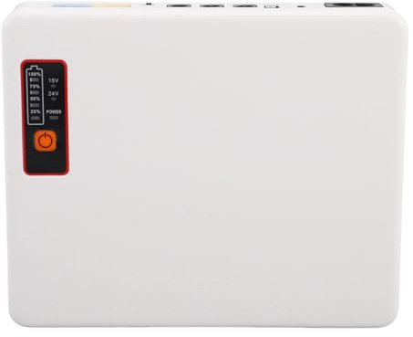 Asixxsix Mini UPS DC 20 000 MAh Batterie de Secours, Alimentation sans Interruption avec Indicateur d'alimentation, jusqu'à 10 Heures, Mini UPS pour Routeur Modem Caméra USB Type C (Prise UE)