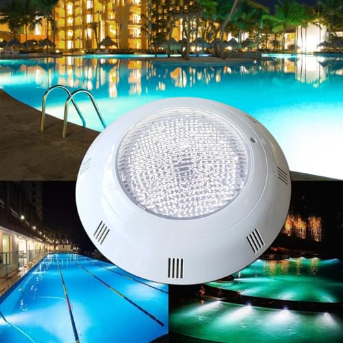 BARCELONA LED Foco LED para Piscina de Superfície 24W AC12V IP68 Submersível Luz Branca 6500K Ø295mm LED SMD2835 Ângulo 120° Foco Subaquático para Piscinas, Spa, Hotel, Jardim e Centros Desportivos