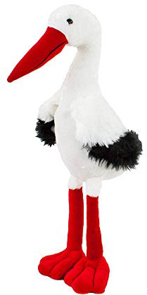 Teddys Rothenburg Kuscheltier Storch, Otto, 55 cm, weiß/schwarz/rot, Plüschstorch