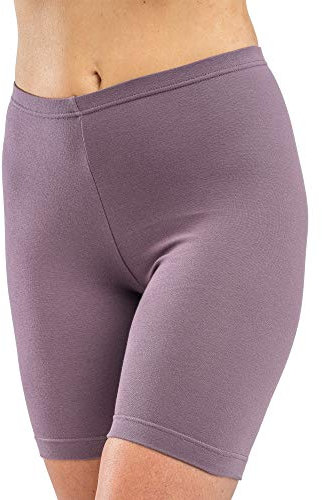 HERMKO 5780 Damen Longpant aus Baumwolle/Elastan Schlüpfer, Farbe:Pflaume, Größe:36/38 (S)