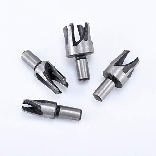 KATUR 4 Uds cortador de tapón de madera herramienta de corte tipo garra cónica tapón de madera cortador de agujeros herramienta de corte broca de corcho cuchillo 6mm, 10mm, 13mm, 16mm