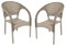 2X Polyrattan Stuhl Stapelstuhl Gartenstuhl Rattan Optik Gartensessel Stapelbar