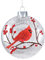 Giftcraft Deko-Vogel, rund, 11,4 cm hoch, Glas - Vogel-Hängende Ornamente, Ornament, Hängend, Weihnachten