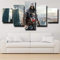 ZHRMGHG 5 Teilig Leinwand Wanddeko Attentäter Ii Ezio Auditore Gerahmt Malerei Leinwanddrucke Geschenk 5 Stück Leinwand Bilder Moderne Wandbilder XXL Wohnzimmer Wohnkultur 150X80Cm