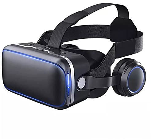 HTYQ 360° 3D VR Headset, Adjustable Virtual Reality Headsets for Kids and Adults, 3D VR Glasses Goggles Compatible with IPhone and Android 4.7-6.53 Inch Phones