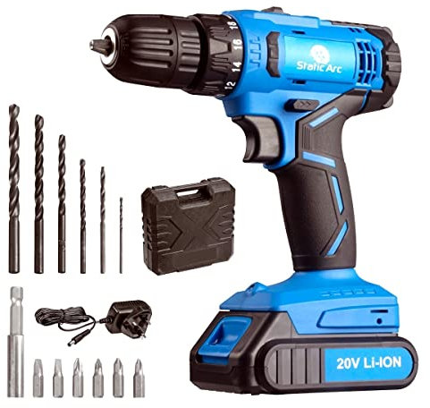 Cordless Drill KIT Battery Power Screwdriver Set Adjustable Speed 20V