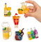 6-Pack Fruit Juice Fridge Magnets 3D Resin Magnet Refrigerator Stickers Champagne Bottle Opener Juice Cup Wine Glass for Refrigerators, Whiteboards, Maps and Other Magnetic Items