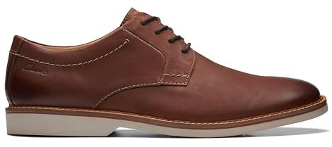 Clarks Herren Atticus Ltlace Oxford, Dark Tan Lea, 45 EU