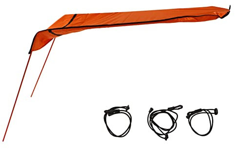 Alomejor Kayak Sun Shade Canopy Impermeable Oxford Fabric Parasol Plegable Toldo para Canoa de Barco(Naranja)