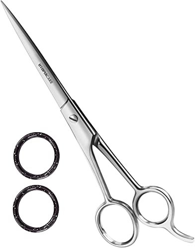 Utopia Care 7.5 inch Friseurschere aus rostfreiem Stahl - Professionelle Haar- und Bartschneideschere - Scharf, langlebig (Silber)
