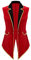 YOOJIA Femme Veste Cirque Déguisement Dompteuse Sans Manche Débardeur Manteau Cape Prince Présentatrice Blazer Veste Smoking Carnaval Noël Rouge L