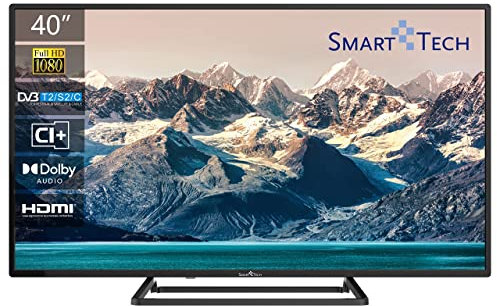 SMART TECH 40FN10T3 - Smart TV da 40 Pollici, DVB-T2, H.264, D-LED, Nero, HDMI