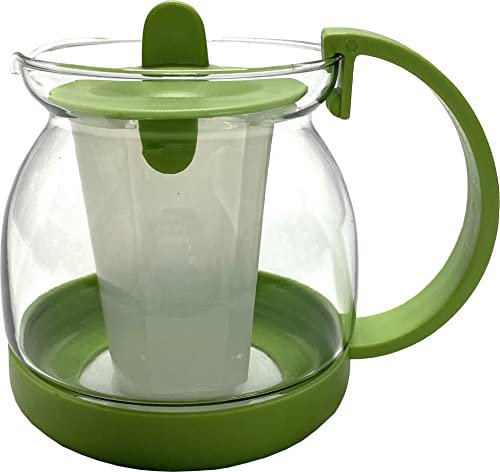 Sanfor | Jarra para infusiones con filtro | Tetera para té suelto | Infusionador | Transparente | Resintente al calor | Para microondas | Talla única