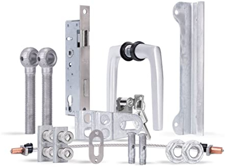 Alberts 652784 Zubehör-Set Flexo Plus | für Einzeltore | Stahl roh, feuerverzinkt