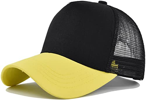 Yixda Snapback Unisex Trucker Cap Herren Damen Verstellbar Mesh Baseballmütze Sport Kappe