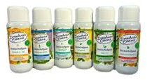 6er Saunaaufguss-Set Orange/Rosmarin, Eukalyptus/Menthol, Eislimone, Kräuter, Japanische Minze und Orange/Honig, 6x 250ml