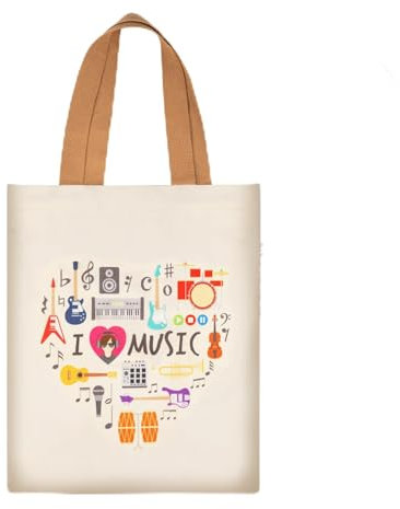 KingPoint Tragetasche für Musiker, Komponisten, Rhythmus, Musik, Geschenk, Album, Handtasche, Sänger inspiriert, Schultertasche, Musikliebhaber, Songtext, Geschenk, Einkaufstasche
