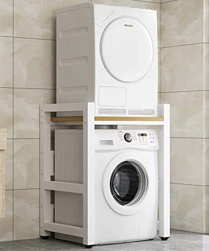 Over Washer Machine Storage Unit, Drum Washing Machine Cabinet, Stacking Kit For Washer And Dryer, Washing Machine Storage Shelf For Bathroom Kitchen Balcony Laundry Room