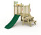 Wickey My First Fort 1 Kleinkind Spielturm, Klettergerüst, Garten Spielgerät für Kinder aus impregniertem Massivholz mit grüner Rutsche und pastellgrüner Plane