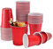 Best House | 50 Pcs - 16 Oz Red Plastic Cups | 470ml | Party, Drinking for Party, Events, Everyday, Christmas, Games, Wedding and Picnics, Reusable