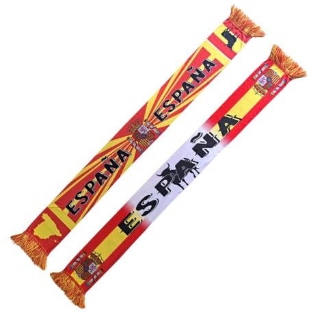 SPANIEN Polyesterschal, Espana, Spain, Europa, Fussball, Fanschal, Seidenschal, hochwertiger Premiumstoff, kräftige und klare Farben, gedruckt