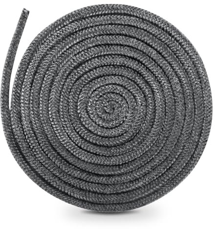 Dichtschnur, Ofendichtschnur, Dichtungsband für Kaminofen, 14mm x 2,5m, Dichtungslinie für Kamintüren, Geeignet für Kamine, Öfen, Schornsteine