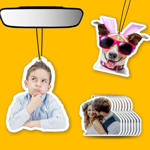 Personalisierter Auto-Lufterfrischer, benutzerdefinierter doppelseitiger Bilder-Lufterfrischer für den Kleiderschrank, hängende Ornamente (Einheitsgröße, unregelmäßig)