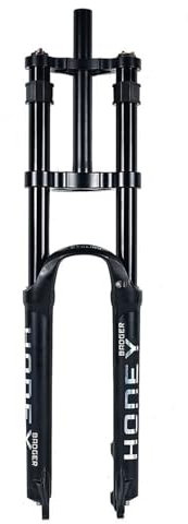 KLYso Forcella Anteriore Dritta 1/1-8 Freno A Disco QR Blocco Manuale DH Mountain Bike Forcella Ammortizzata Downhill XC MTB Forcella Ad Aria Escursione 140mm Doppia Spalla(D,26'')