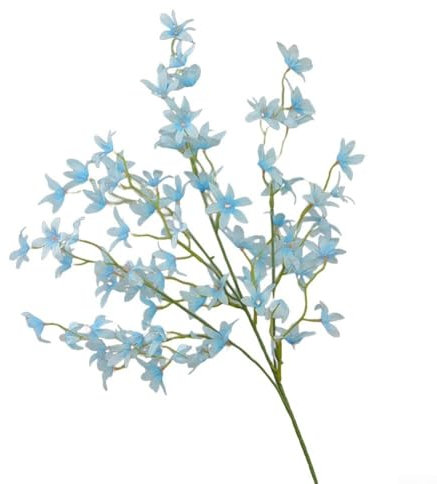 Hochzeitsarrangement mit tanzender Orchidee, Flieder, Seidenblume, 74 cm Höhe, mehrere Farben zur Auswahl (blau)