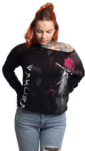 Yakuza Damen Rose Scratch Urban Langarm T-Shirt