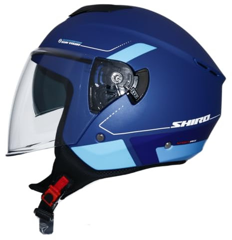 Shiro Helmets Jethelm Ibiza Sport Blau matt (L 59/60)
