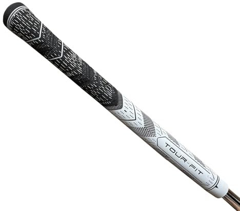 Golf Grip Tour Fit Dual Compound Premium Half Cord Golf Grips Standard Midsize Golf Grips with Golf Tape Set of 1/3/6/9/13 (Standard, Black/White 1 Single Grip)