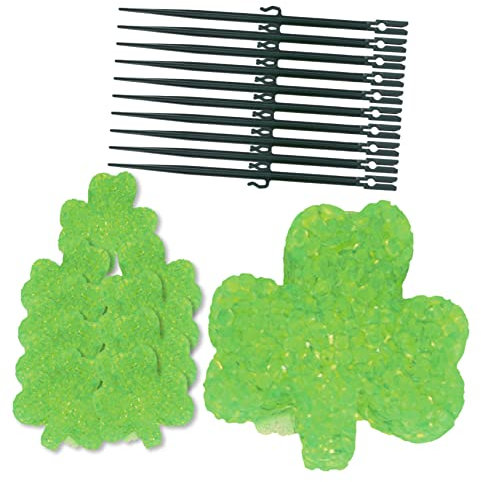 FONDOTIN Kleeblatt-dekorationslichter Für Den Garten 10er-pack Lampe Patricks Day-dekorationen Solarlampen-zubehör Rasenlampen-versicherung