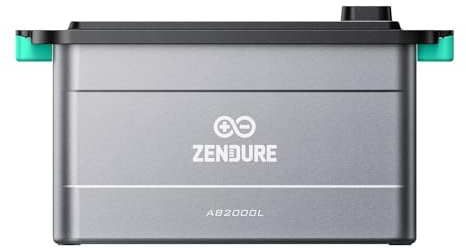 Zendure SolarFlow AB2000L, Akku 1920 Wh LiFePO4 für SolarFlow Balkonkraftwerk, Erweiterbare Kapazität 7680 Wh, IP65, Selbstheizfunktion, Aerosol-Feuerlöschsystem, Einfache Installation