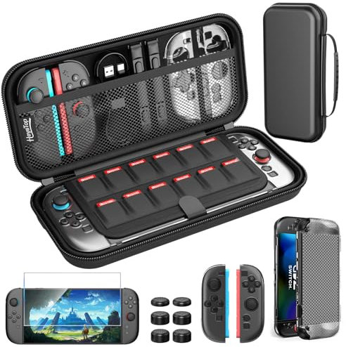HEYSTOP Custodia per Nintendo Switch 2 Set di Custodie Protettive con Cover per PC Switch 2 e Cover in TPU per Joycon Switch 2, Grande Capacità di Archiviazione per Accessori Nintendo Switch 2