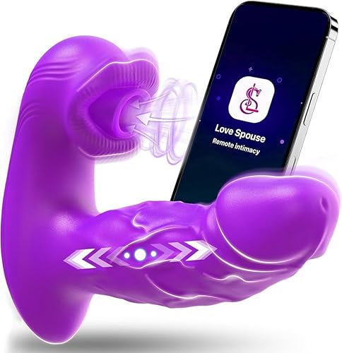 Vibromasseur Clitoridien Femme avec Succion,Stimulateur Clitoris sex toýs femme,10×10 Modes de Vibration, Sex Toýs Couple Sextoy,Gode vibro-masseur Sextoy Discret pour le Plaisir Féminin