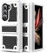 Custodia per Samsung Galaxy Z Fold 6, Copertina telefonica Slim Fit con custodia dura duratura leggera durevole a cerniera di cavalletto, bianco, bianco