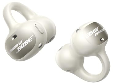 Baseus Inspire XC1 Open-Ear Kopfhörer, Sound by Bose, Cloud-Komfort Open Earbuds mit Dolby Audio | Hi-Res | Hybride 2-Wege-Treibereinheit | Knowles BA-Tweeter, IP66, 40 Std. Sternenlicht-Weiß