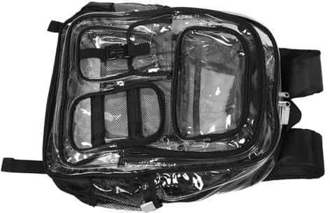 HEMOTON Mini Transparenter Rucksack für Mädchen Stadionzugelassene Klare Kunststofftasche X X Leichter Tragbarer Durchschaubarer Event-Rucksack für Konzert Sport Arbeit