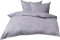 Mako Satin Damast Paisley Bettwäsche Garnitur Davos 240x220 + 2X 80x80 weiß - grau
