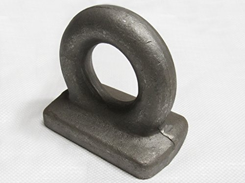 Rectangular Base Deckplate 7/8'' 9.6T Proof Load - 22MM Eye Plate Lashing Weld On Deck Self Colour