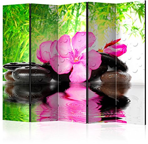 murando Raumteiler Foto Paravent Blumen 225x172 cm beidseitig auf Vlies-Leinwand Bedruckt Trennwand Spanische Wand Sichtschutz Raumtrenner Home Office Spa b-B-0283-z-c