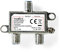NEDIS Satellite Combiner, Combine a Satellite Signal with a Cable TV Signal, Sat/UHF/VHF, Equipped with Power Pass 18V, F-Connector, 2 Inputs 1 Output, Zinc, 75 Ohm