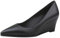 Jamron Damen Echtleder Spitze 5.5CM Keilabsatz Pumps Büroarbeit Gericht Schuhe Schwarz SN02411-2 EU38