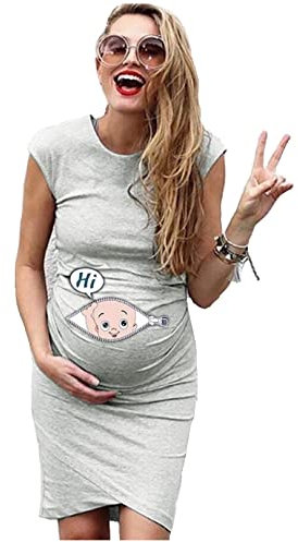 DAY8 Robe Grossesse Photographie Shooting Robe Été Sexy Courte Femme Enceinte Pas Cher Chic Humour Bébé Robe Soirée Grossesse Photo Mini Robe Cocktail Mariage Maternité Vêtement Grossesse