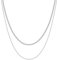 Happiness Boutique Donna Collana a più file in colore argento Collana a due file di serpente Gioielli minimalisti in acciaio inossidabile