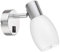ledscom.de Wand-Leuchte LUPI mit Schalter, einflammig inkl. E14 LED Kerze Filament matt 4,066W 424lm warm-weiß