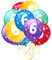 Oblique Unique® 10 Luftballons mit Zahlen Happy Birthday für Kinder Geburtstag Feier Party Deko Geburtstagsdeko Ballons Bunt (Nr. 6)