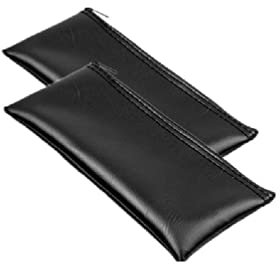 WE-HYTRE 2Pcs Wireless Handheld Microphone Zippered Case Bag Pouch, Microphone Holder Leather Case Compatible with -Shure Microphone